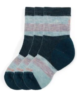 Smartwool Kids Hike Full Cushion Striped Crew Socks 3-Pack (Toddler/Little Kid/Big Kid)