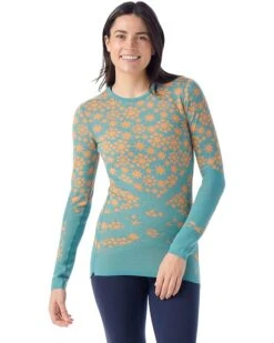 Smartwool Intraknit Thermal Merino Base Layer Pattern Crew | Shirts & Tops