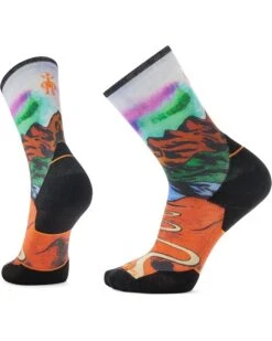 Smartwool Trail Run Targeted Cushion Singletrack Print Crew Socks