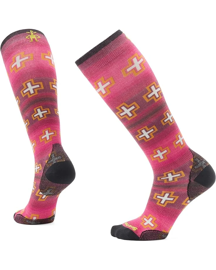 Smartwool Ski Zero Cushion Paths Crossed Print Over The Calf Socks 1 Smartwool Ski Zero Cushion Paths Crossed Print Over The Calf Socks